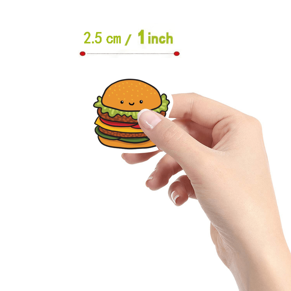 Delicious Food Stickers 10 Cute Cartoon Patterns Perfect For - Temu