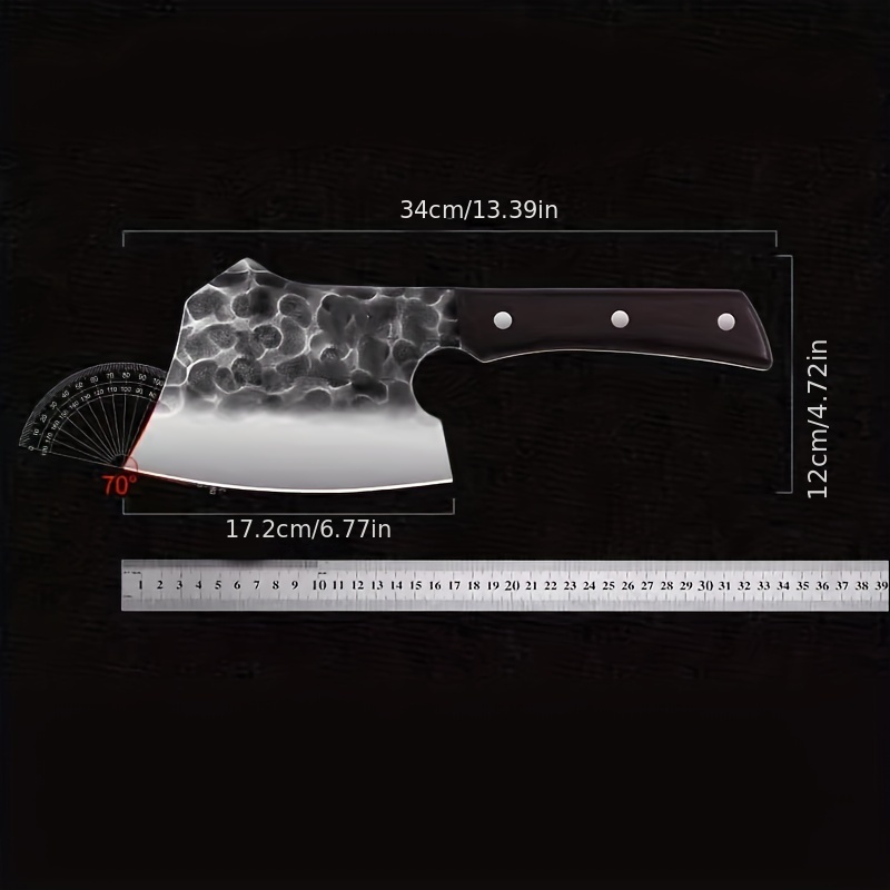 Cuchillo Carnicero Hacha 35 Cm Mango Negro