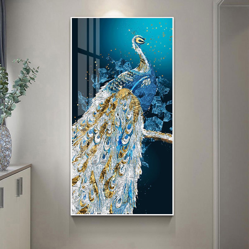 Modern Art Canvas Paintings Peacock Feather Painting Canvas - Temu