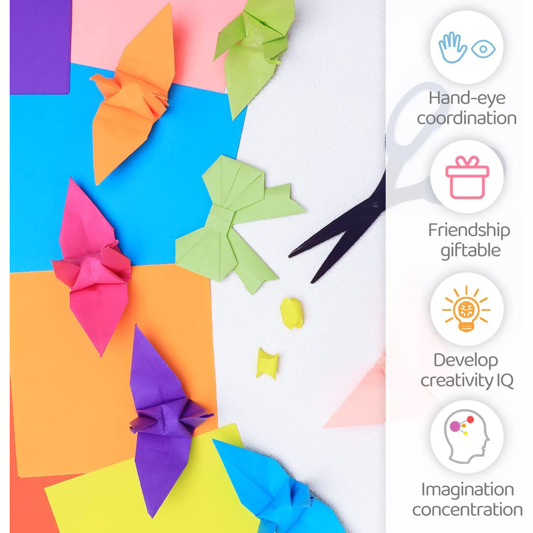 Origami Paper Double Sided Color - 200 Sheets - 20 Colors - 6 Inch Square  Easy Fold Paper for Beginner