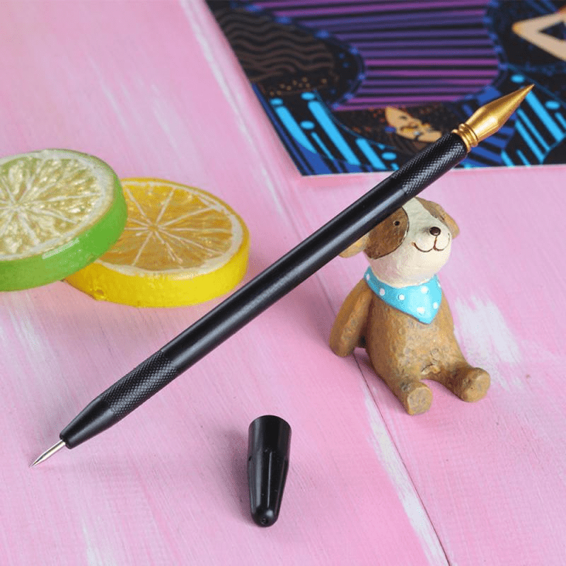 

1pc Stick Scraper Pen Diy Creativity Painting Drawing Scratch Art Black Brush Set For Scratch Sketch Art Cards Boards Tool