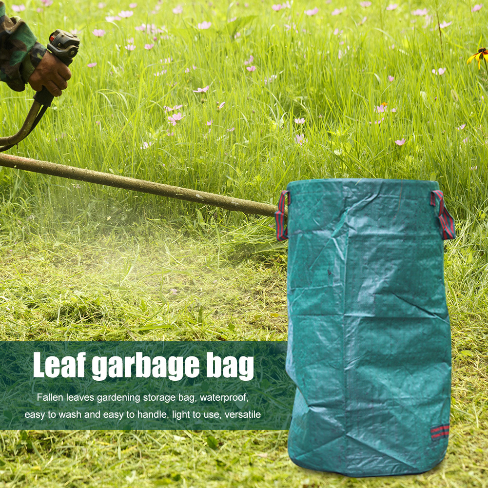 1pc Reusable Yard Waste Bag + 50pcs Disposable Large Size Garbage Bag Set,  Suitable For Lawn, Swimming Pool, Garden, Horticulture, Leaf, Grass,  Cleaning Bag