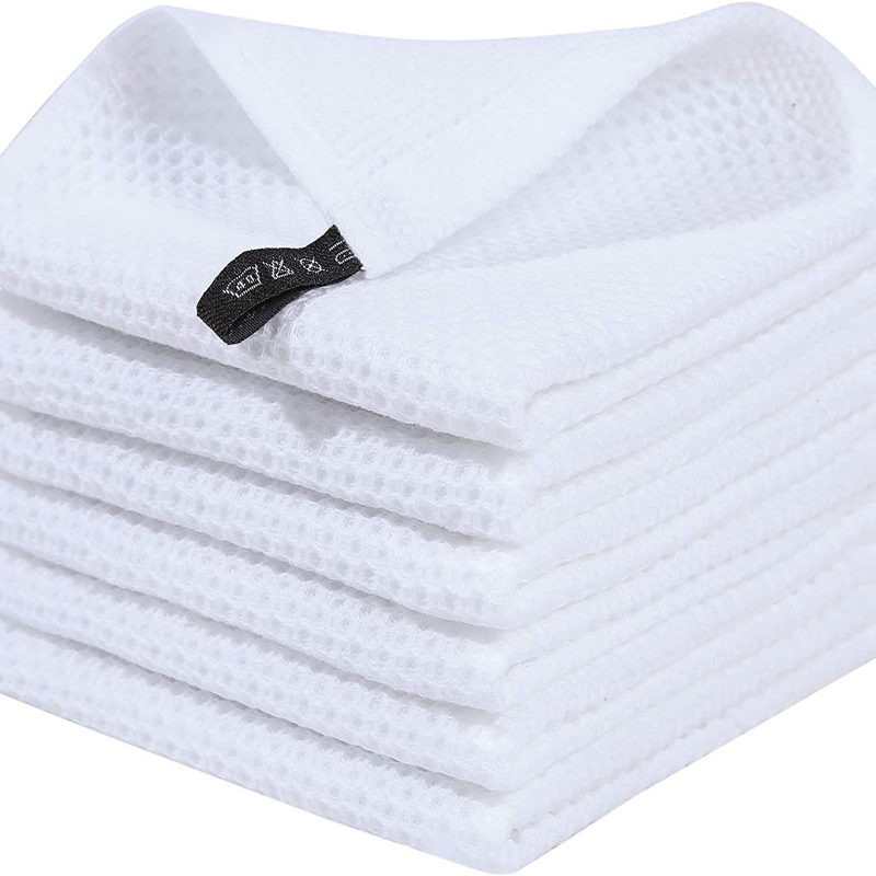 Dish Cloths Waffle Square Plaid Dishwashing Towels Cleaning - Temu