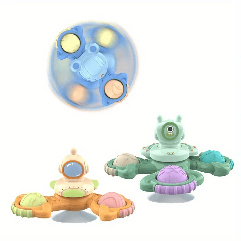 3 Pièces Jouets Bain Baignoire Spinner pour Enfants Bébé Avec Tournant  Ventouse Animaux Jouet Éducatif Table Sucker Gameplay