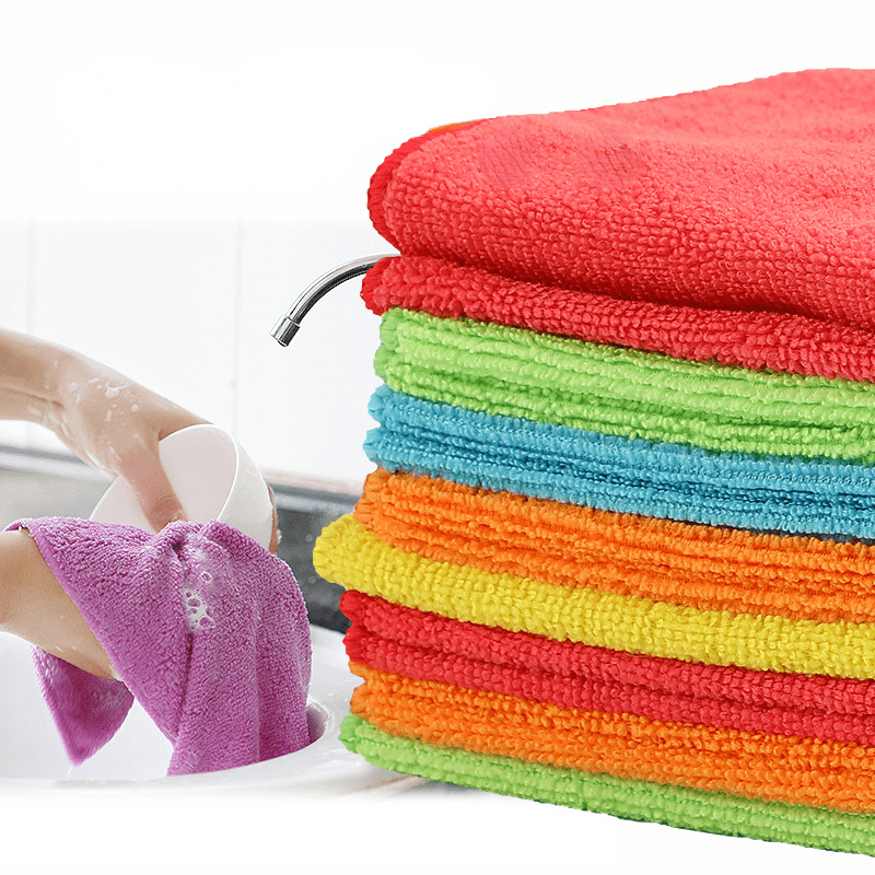 Microfiber Cleaning Cloth Multi-Functional Reusable Soft Rags for Kitchen  Wipes Cleaning Washcloths Reusable Cleaning Rags