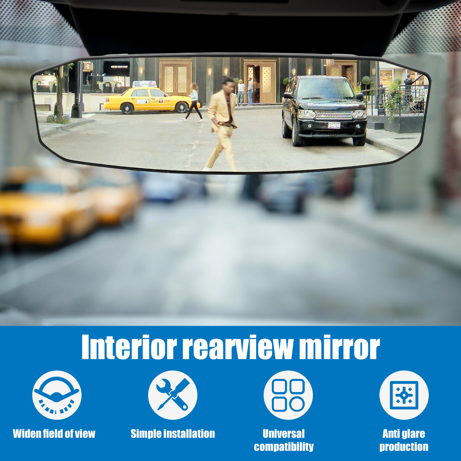 Interior Rearview Mirror Adjustable Auto Safety Rearview - Temu