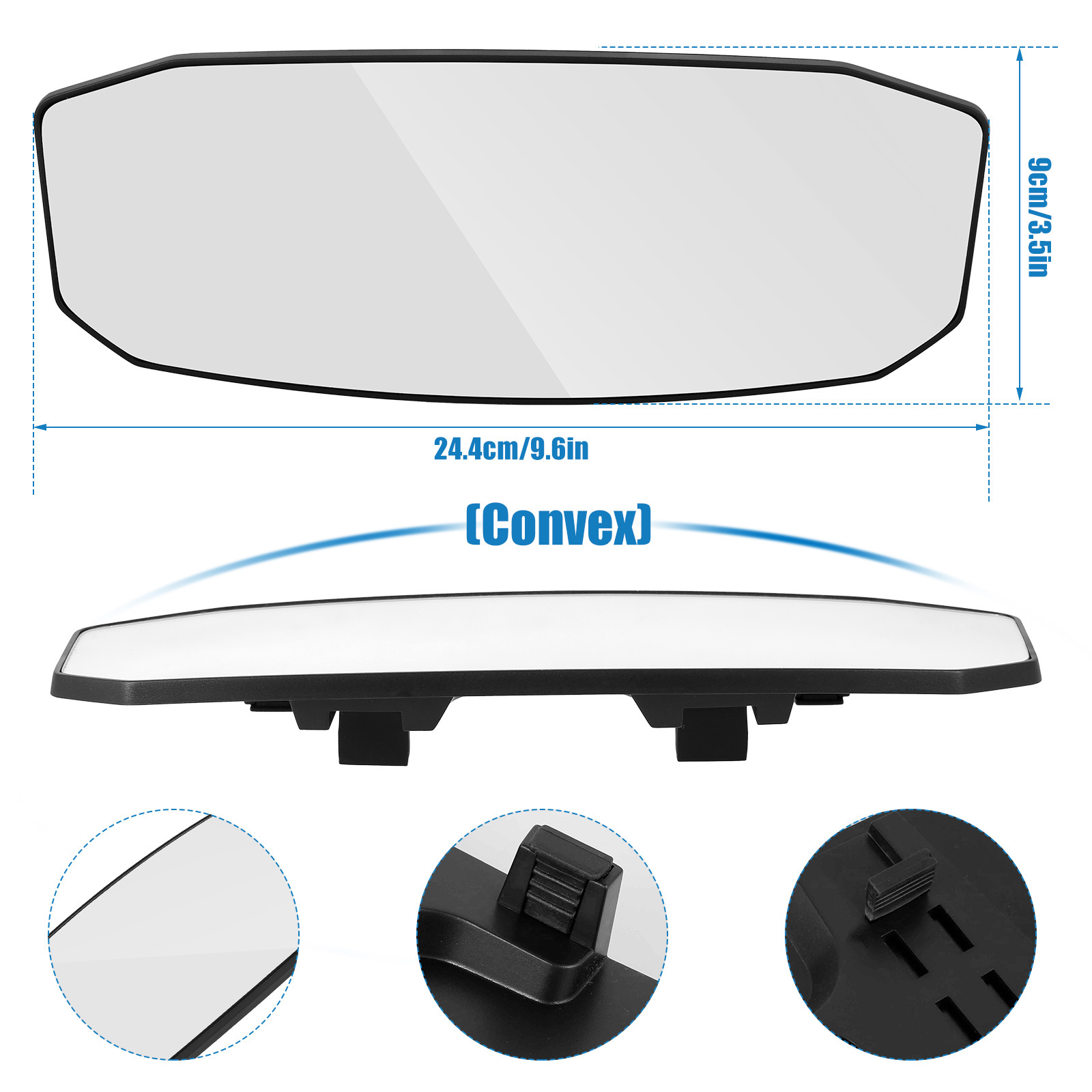 Interior Rearview Mirror Adjustable Auto Safety Rearview - Temu