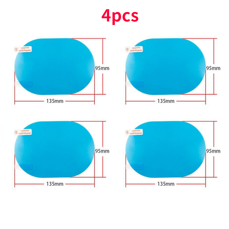 Nano Coating Car Mirror Film for Safe Driving in Rain and Fog, 4pcs HD  Clear Protective Sticker