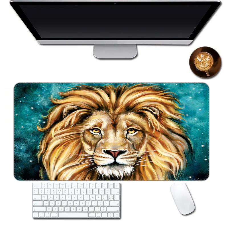 lion) Grand Tapis De Souris Pour Bureau, Grand Tapis De Souris De Jeu,  Grand Tapis De