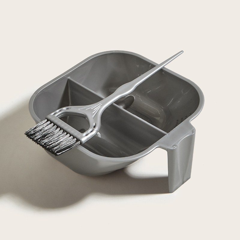 Image of 2 Piece Set Of Hair Styling Tools, Baking Oil Bowl, Comb, Household Large Hair Dye Mixing Bowl, Hair Care Comb, , Hair Dye Set