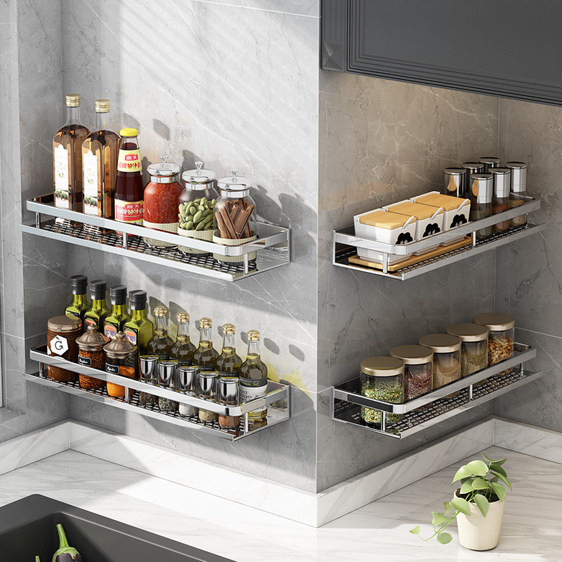 Neo 32 Pièces Chrome 4 Étagère Rangement pour Épices Pots pour Mural ou Placard  Cuisine : : Cuisine et Maison