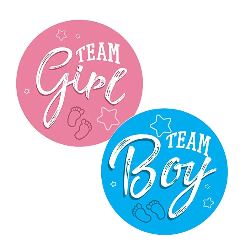Team Boy Team Girl Stickers Boy Girl Sticker Gender Reveal - Temu