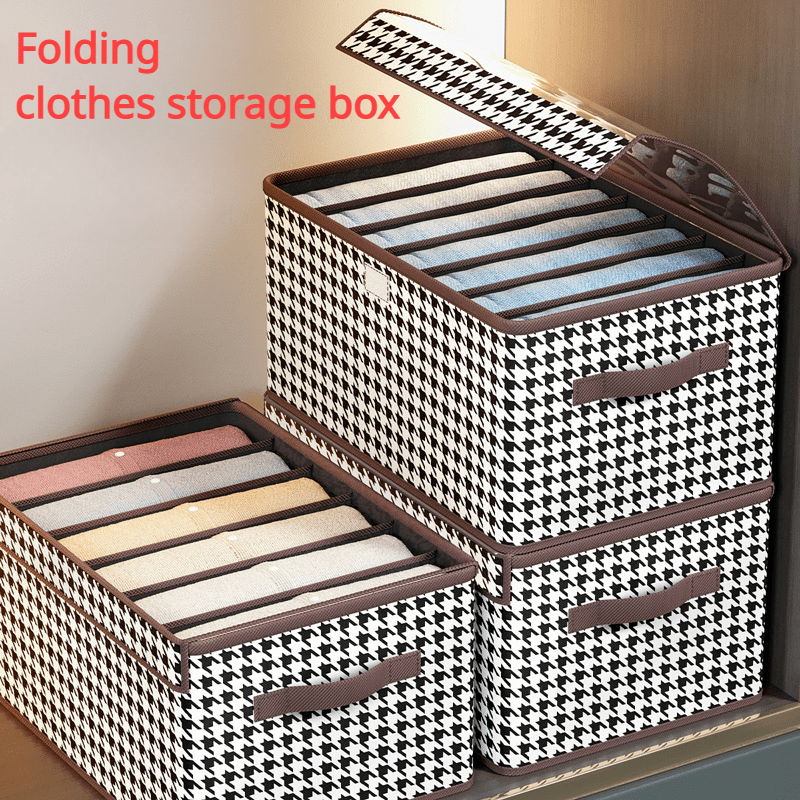 Clothes Storage Bag Foldable Storage Box Wardrobe - Temu