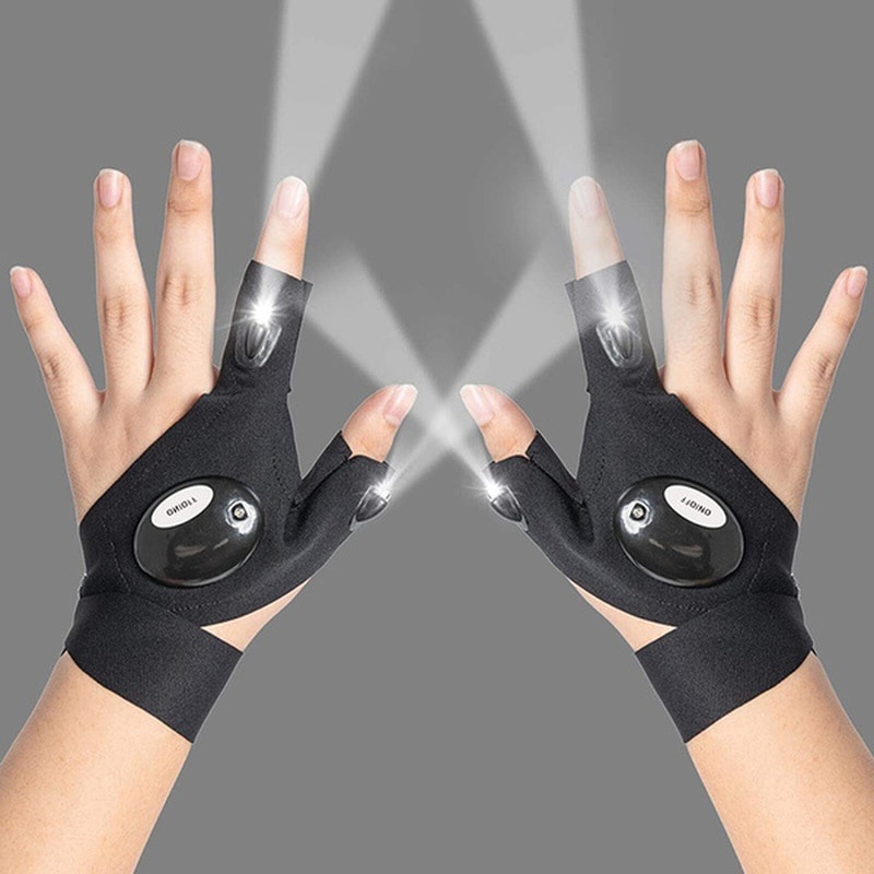 Light Up Your Night: 1pc Outdoor LED Flashlight Gloves - Perfect for  Fishing, Running, and Camping!
