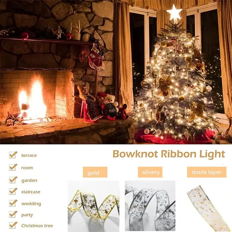 lights, 1pc christmas lights battery powered  9 84ft 30 led lights ribbon lights for weddings new year christmas tree decoration details 7