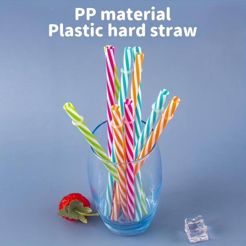 Colorful Hard Plastic Straws With Buckle Non slip Reusable - Temu