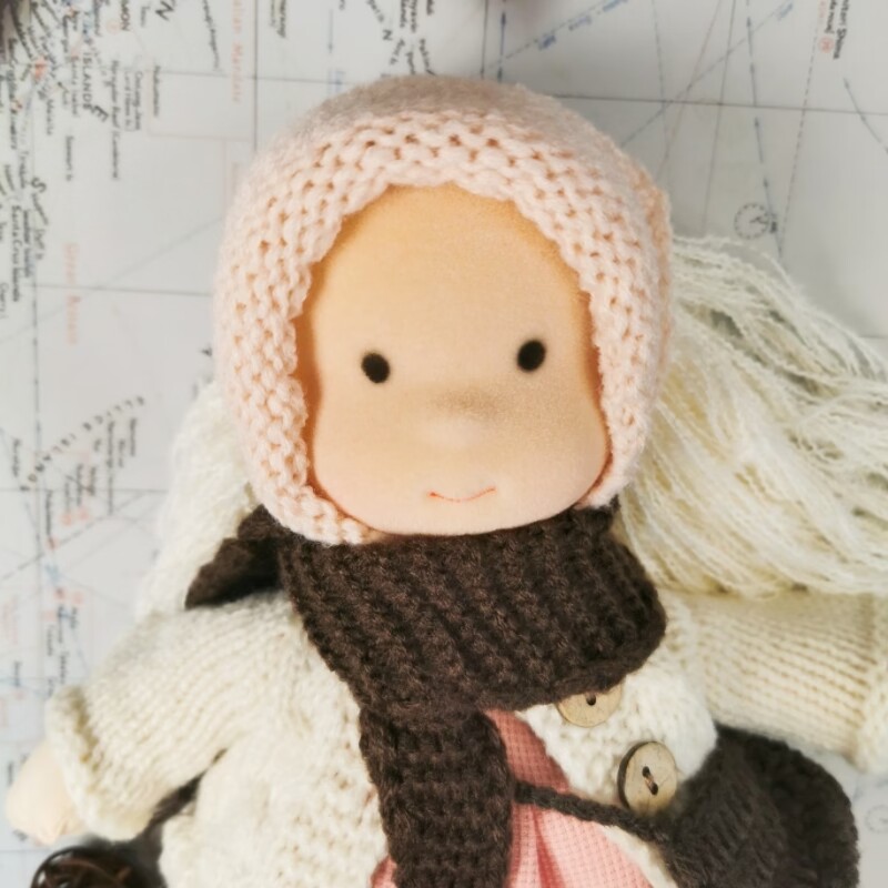 Cotton Waldorf Doll Handmade Artist Cotton Doll - Temu