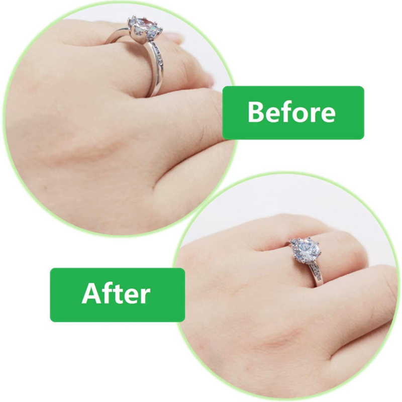 8pcs Plastic Ring Size Adjuster Clear Minimalist Design for Loose Rings