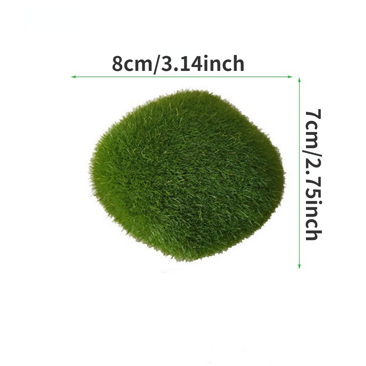 10PCS Artificial Moss Rocks Decorative, DIY Stone Miniature Green