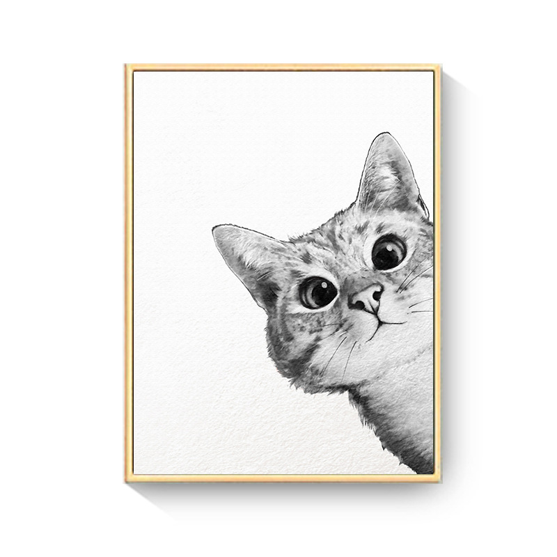 Drunken Cat Art Poster, Wall Art, Wall Decoration, Canvas Printing, Canvas  Art, Modern Minimalism Style Print, Coffee Shop Decoration, Living Room And  Room Decoration, Bathroom Decoration, No Frame - Temu