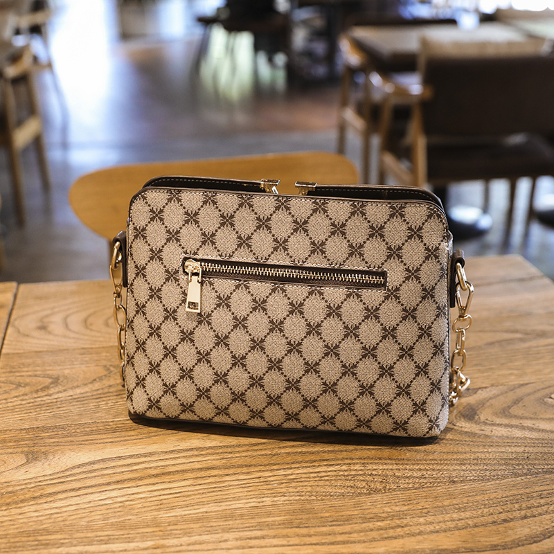 Vintage Argyle Pattern Crossbody Bag, Luxury Design Shoulder Bag
