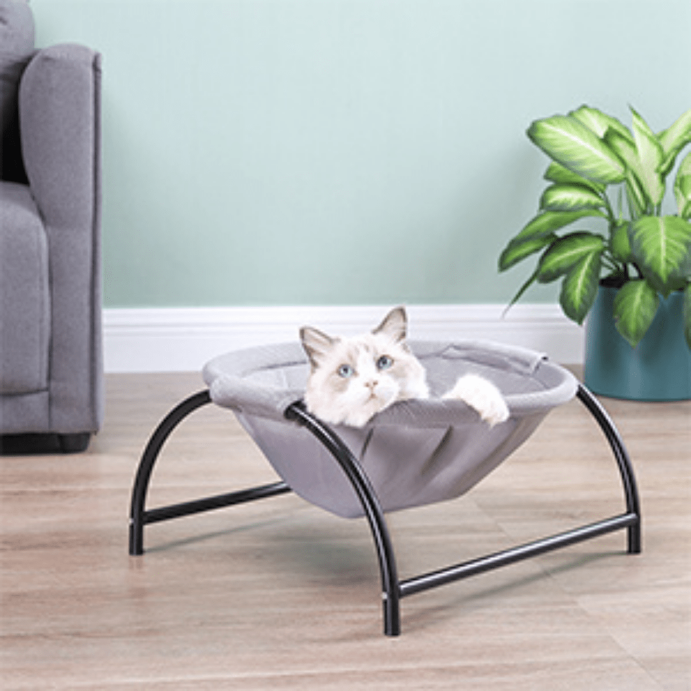 HAITRAL Cama para gatos, hamaca para gatos, cama de dormir desmontable  elevada para perro, cuna hamaca transpirable, fácil de montar, suministros