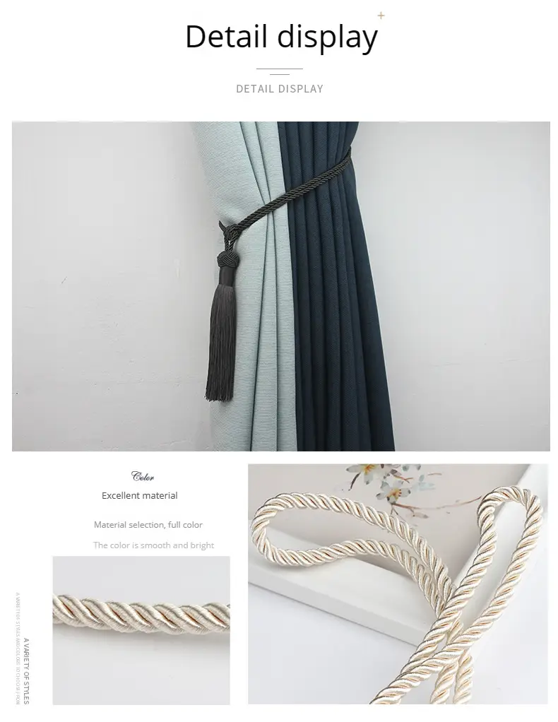 1pc curtain strap modern minimalist curtain free installation without punching curtain tie curtain accessories for bedroom living room home decor details 4