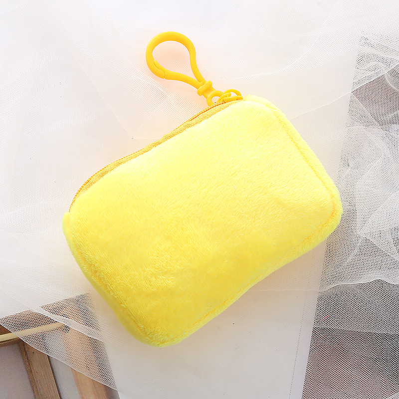 Plush Square Coin Purse Mini Storage Bag For Girls