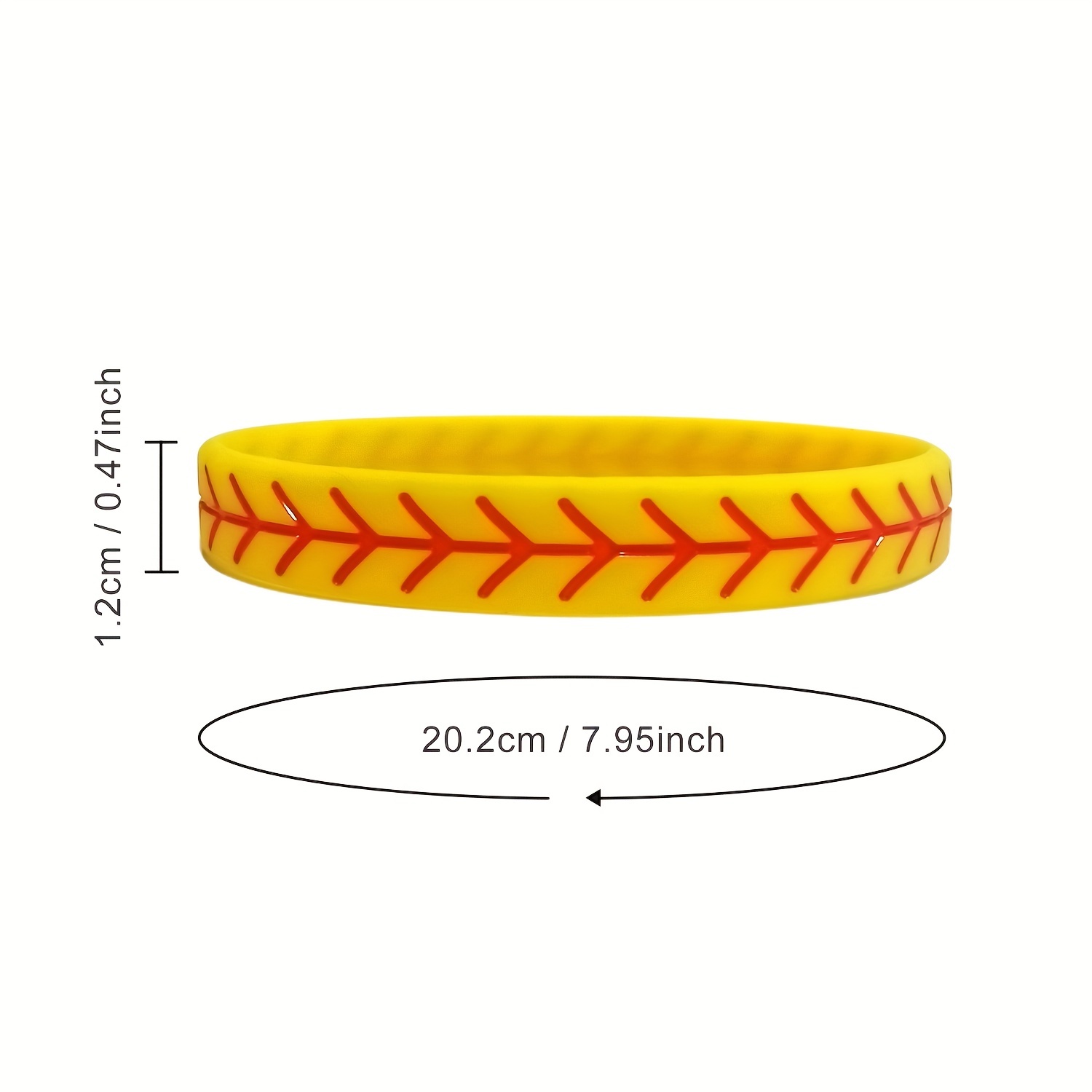 Softball Baseball Silicone Stretch Bracelet, Fashion Sports Style Silicone  Elastic Wristband - Temu