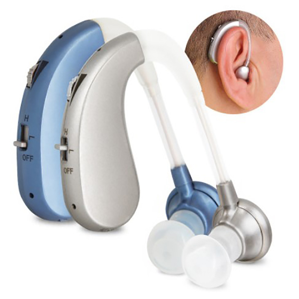 Tjzjy 2-pack Amplificador auditivo Audífonos recargables para personas  mayores Amplificador de sonido personal Dispositivos de asistencia auditiva  para adultos con base de carga
