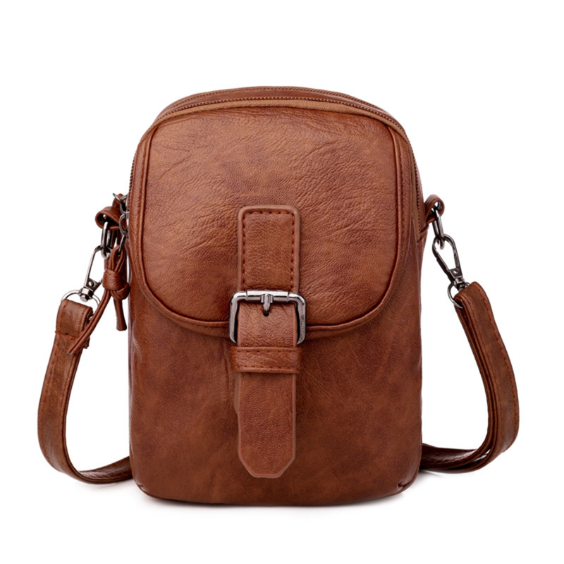 1pc Mini Contrast Color Pu Leather Vintage Fashion Crossbody Bag, Suitable  For Women's Daily Use