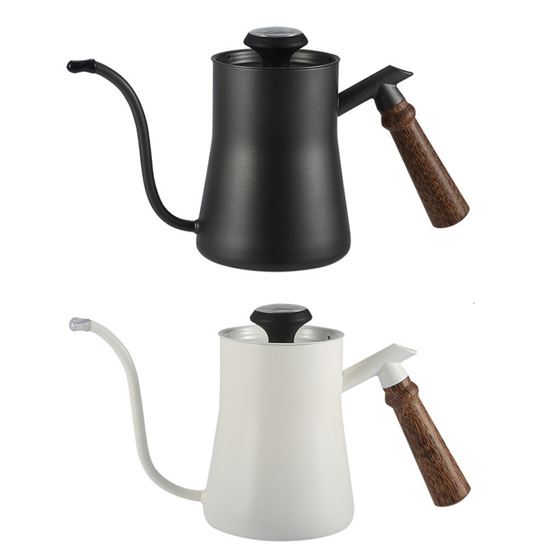 Gooseneck Kettle Pour Over Coffee Lid 350ml Stainless Steel Hand