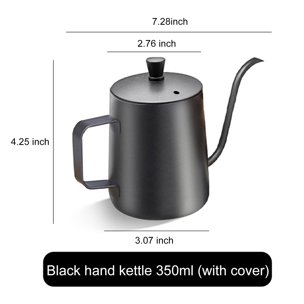 1pc 350ml stainless steel gooseneck kettle mounting bracket hand punch pot coffee pots drip gooseneck spout long mouth coffee kettle teapot water cottle coffee kettle details 12