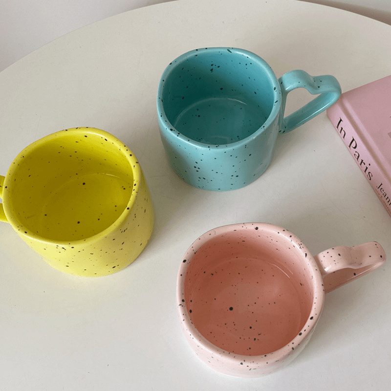 Korean Style Fatty Mug Design Splash Ink Ceramic Cup Spot Mugs Simple Coffee  Mug Couple Cups Coffee Mugs Tea Drinkware