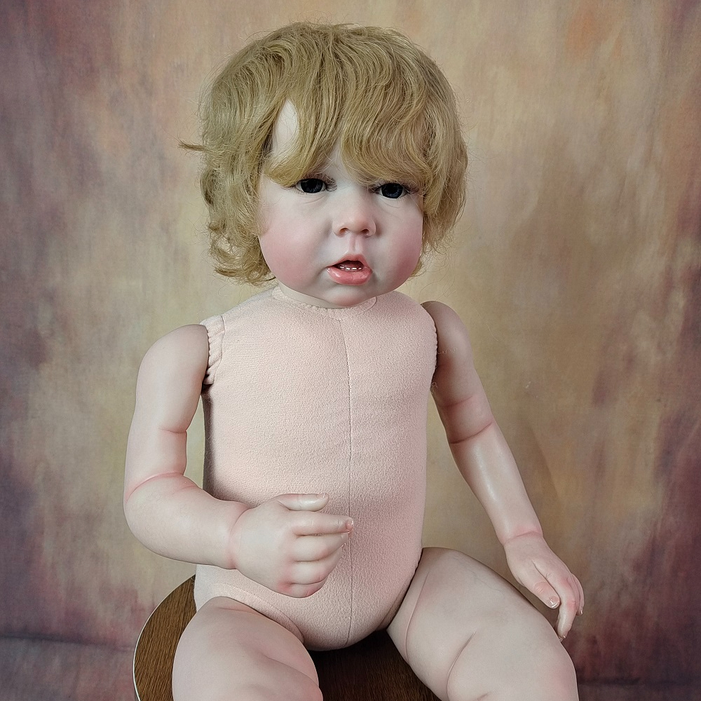 リアルなリボーンベビードール55cm 22インチリアルな新生児男の子3Dペイントスキンと手作りの柔らかいシリコン幼児のおもちゃ