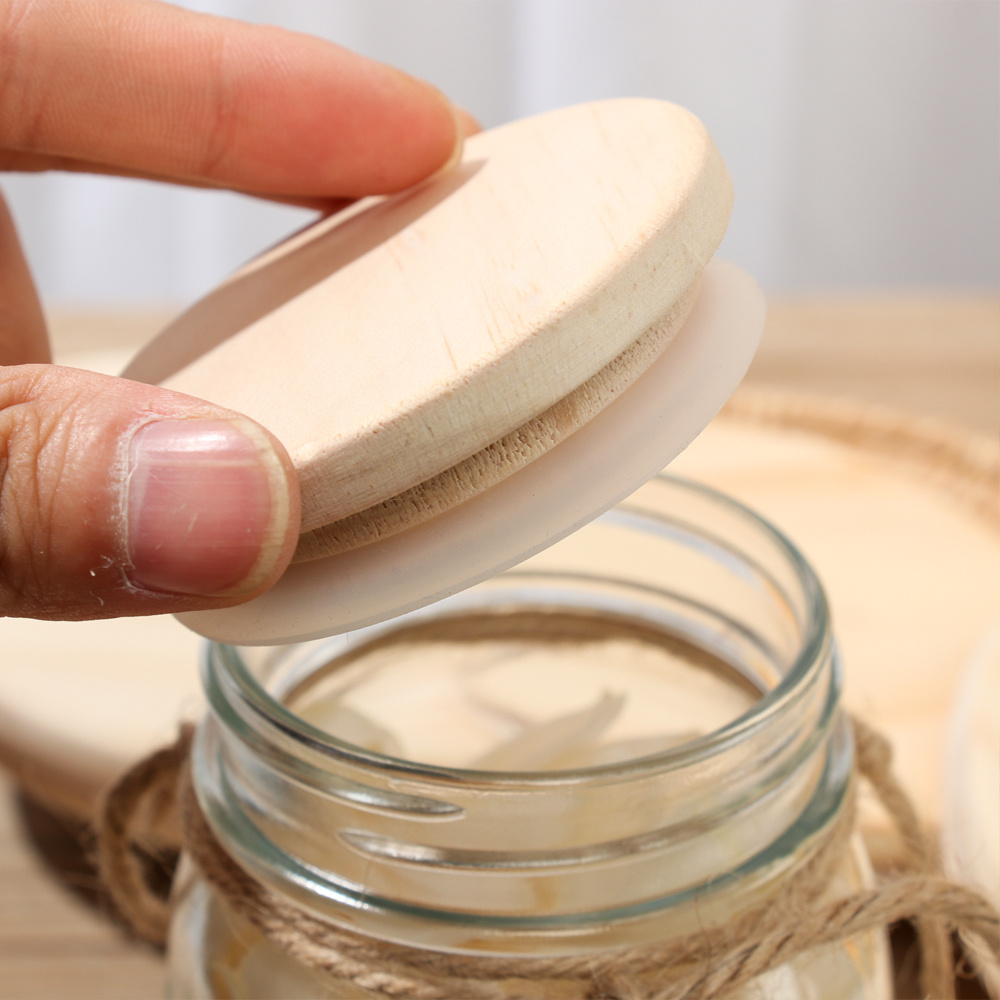 Regular Mouth Mason Jar Lids Wooden Storage Canning Jar Lids - Temu