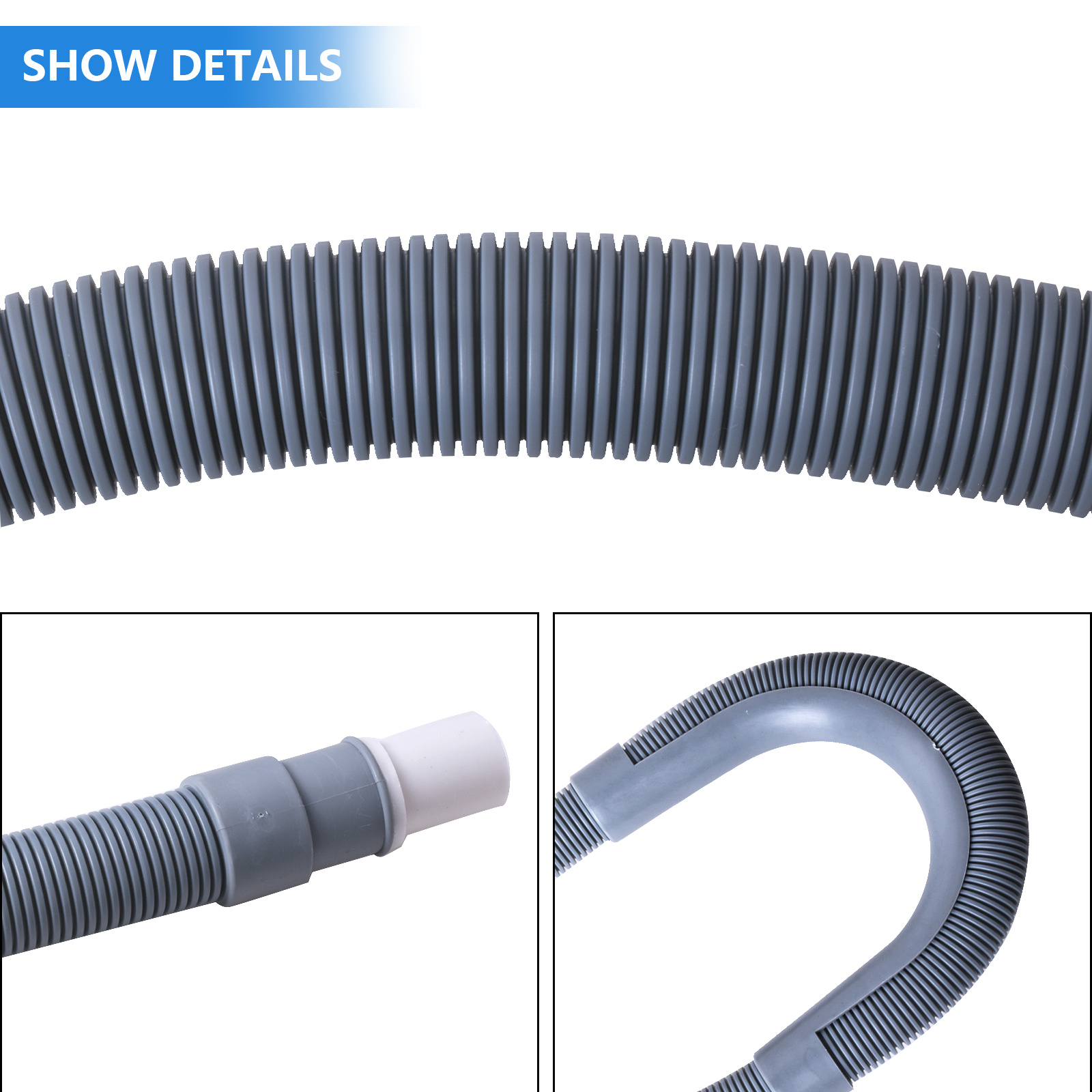 1セットの洗濯機排水ホース3m、洗濯機食器洗い機乾燥機排水ホース延長