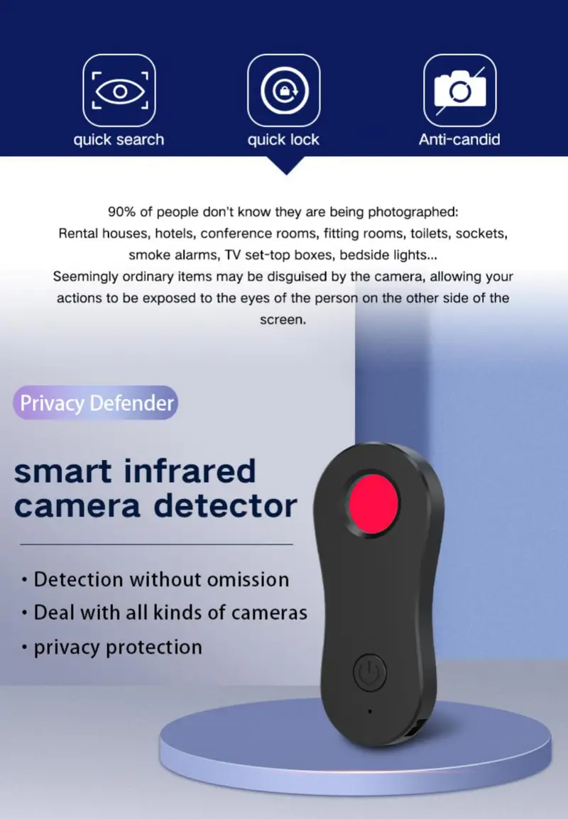 hidden camera detectors finder security protection anti peeping spy gps tracker wireless signal scanner car detector for hotel travel details 7
