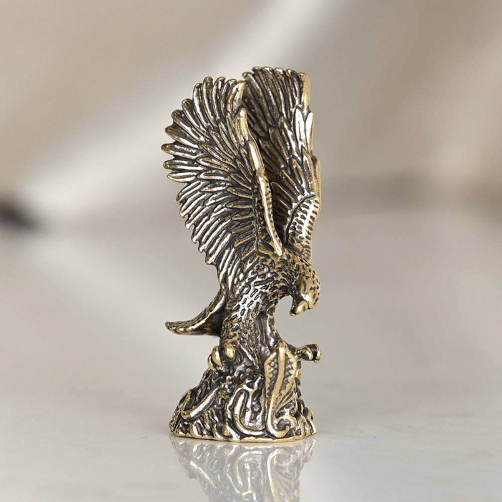 Collectible Solid Brass Eagle In Flight Statue Decorative - Temu