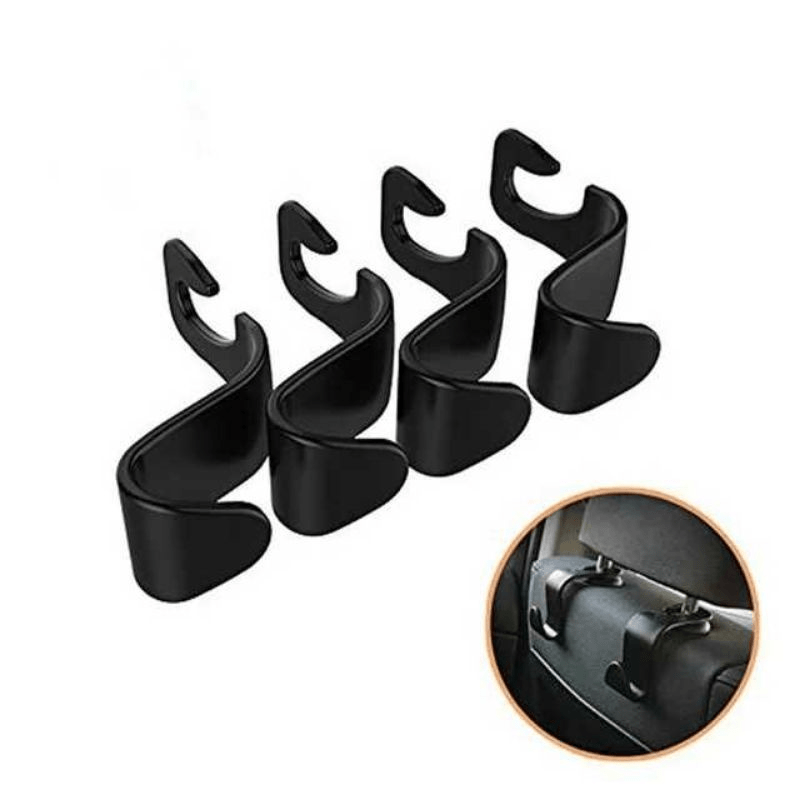4pcs Car Back Seat Headrest Organiser Hanger Storage Hooks