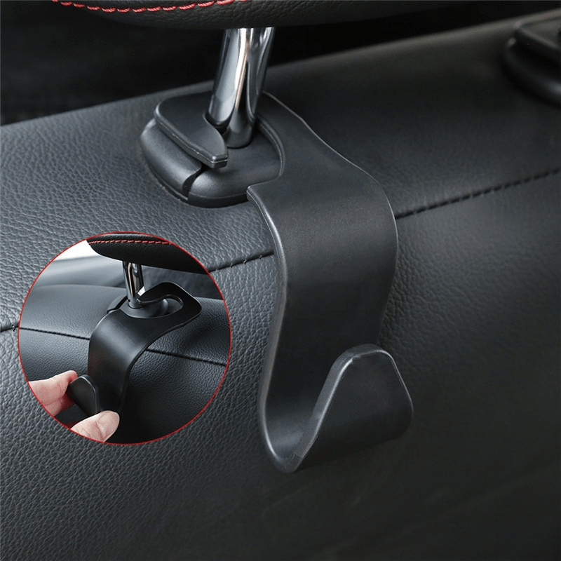 4pcs Car Back Seat Headrest Organiser Hanger Storage Hooks