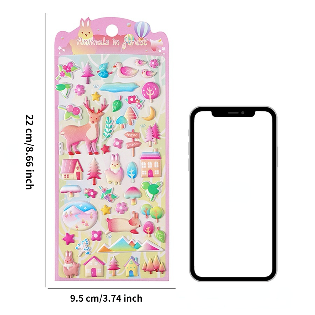 Kawaii 3d Puffy Forest Animals Party Stickers Scrapbooking - Temu