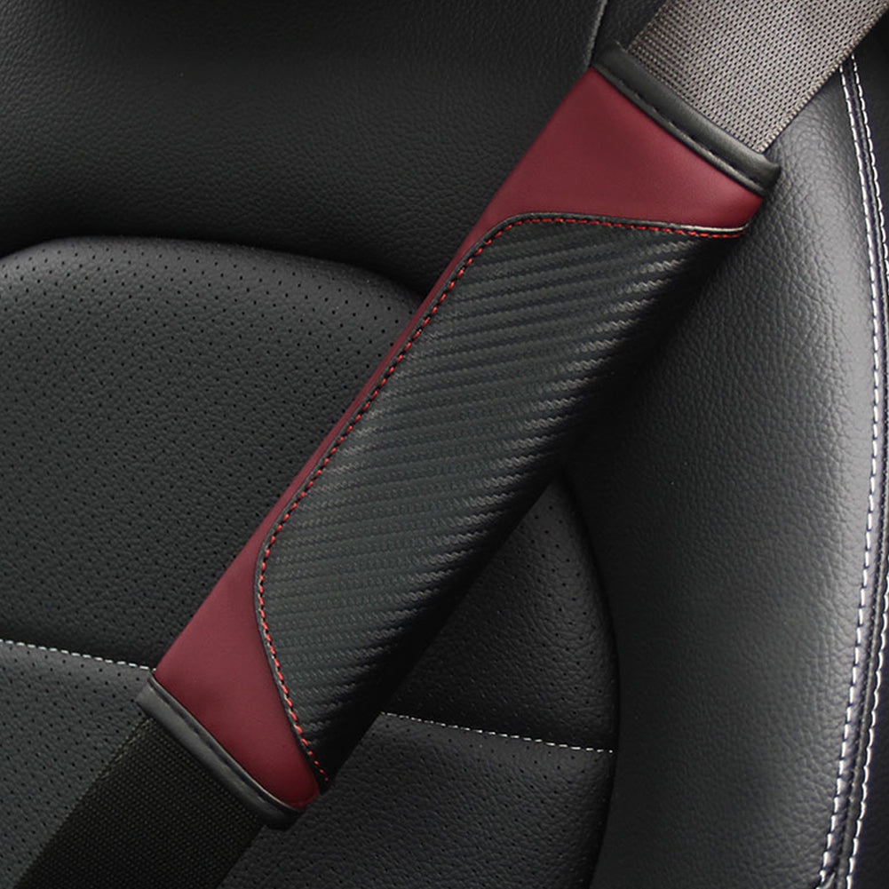 Red Car Seat Belt Cover Strap Pad Shoulder Comfort Cushion Car Accessories  23CM