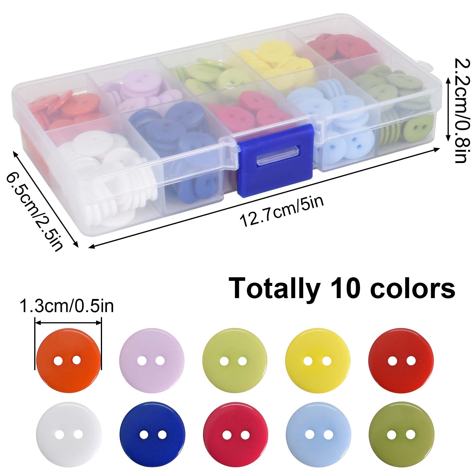 660pcs Buttons Mixed Resin Buttons Assorted Colorful Buttons Plastic Round  Ridge 2/4/6 Holes Sewing Buttons