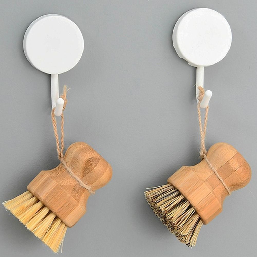 Palm Pot Brush Bamboo Round Mini Scrub Brush Natural Scrub Brush Wet Cleaning  Scrubber For Wash Dishes Pots Pans Vegetables - Temu