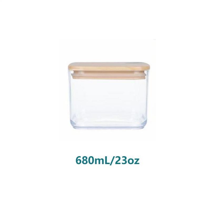 Practical Jar, Airtight Storage Canister With Wood-grain Lid