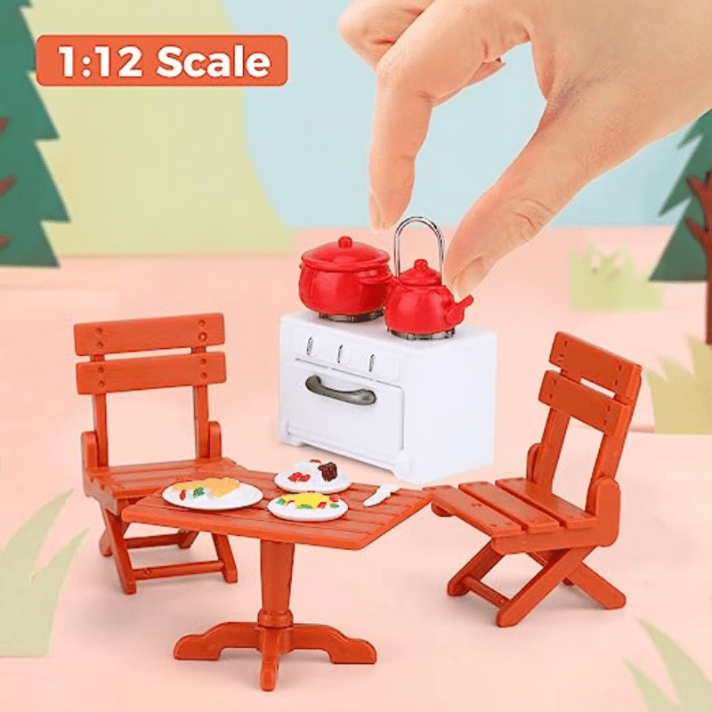 SAMCAMI Accesorios para casa de muñecas en miniatura, muebles para casa de  muñecas a escala 1 y 12, mini cosas para cocina de casa de muñecas