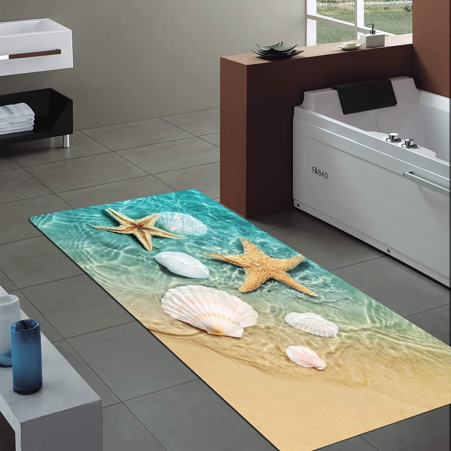 Non Slip Bath Rugs Sponge Foam for Bathroom,Durable Flannel Mat Bright 3D  Print Rug for Living Room, Absorbent Water Clearance MatS for Forlaundry  Room and Kitchen, Home Print Decor carpt