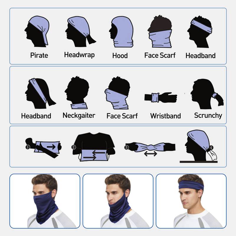 Fun Fish Print Neck Gaiter Face Mask – Breathable Summer Balaclava For Men & Women – UV Protection & Quick Dry Headwear