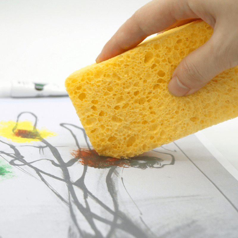 Art Students Watercolor Painting Sponge Natural Wood - Temu